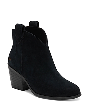 Shop Toms Women's Constance Pull On High Heel Western Boots In Black