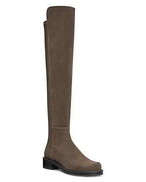 Shop Stuart Weitzman Women's 5050 Bold Over The Knee Boots In Charcoal