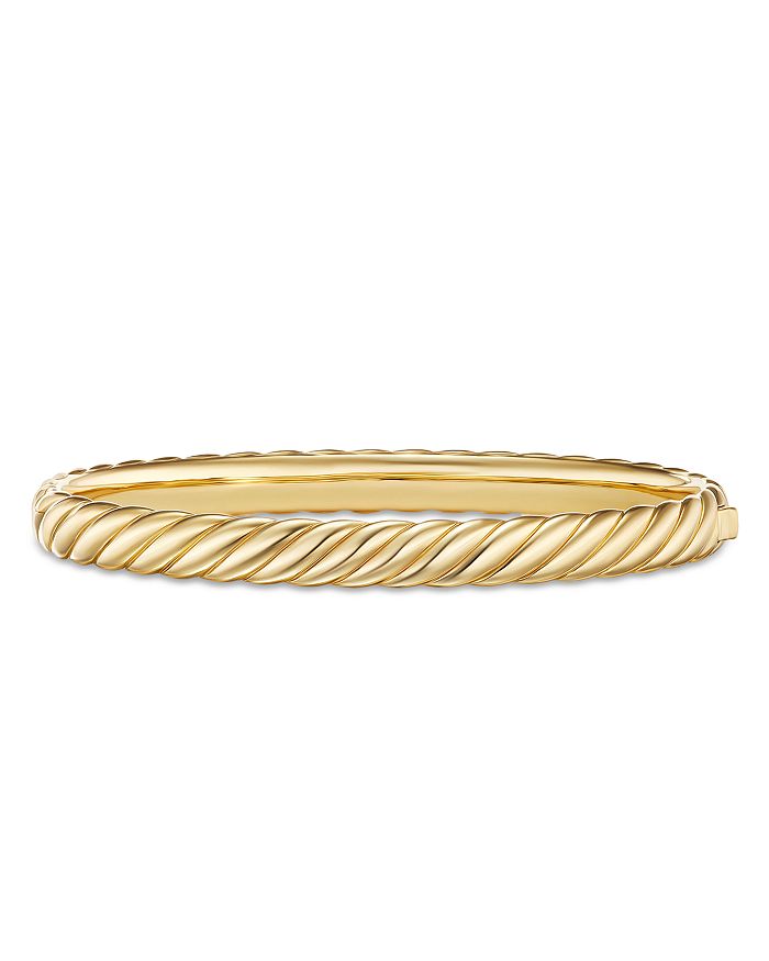 David Yurman - 18K Yellow Gold Sculpted Cable Twist Bangle Bracelet