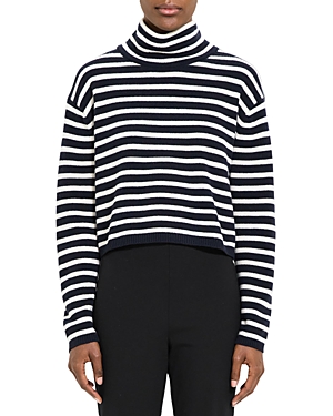 Theory Cropped Mock Neck Sweater