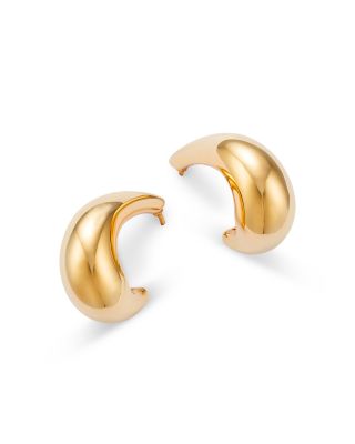 Bloomingdale's Fine Collection - Polished Dome J Hoop Earrings in 14K Yellow Gold