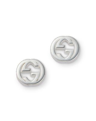 Sterling Silver Interlocking G Stud Earrings