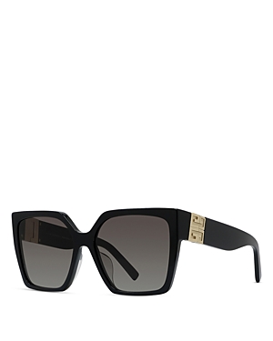 Shop Givenchy 4g Square Sunglasses, 57mm In Black/gray Gradient