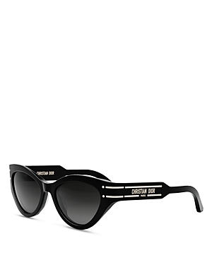 Shop Dior Signature B7i Cat Eye Sunglasses, 52mm In Black/black Gradient