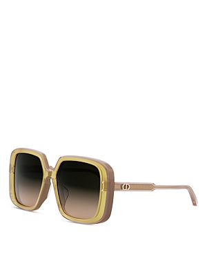 Shop Dior Highlight S3f Square Sunglasses, 56mm In Yellow/black Gradient