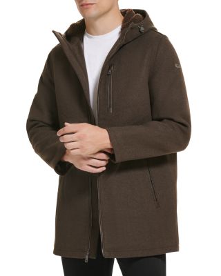Kenneth Cole - Zip Front Hooded Coat