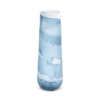 Global Views Glacier Vase Blue, Large