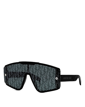 Shop Dior Xtrem Mu Mask Sunglasses In Black/gray Solid