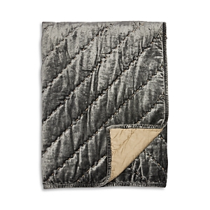 Hudson Park Collection Quilted Velvet Throw - 100% Exclusive In Harbor Grey