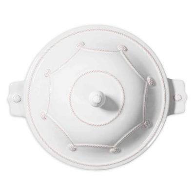 Berry & Thread Whitewash Casserole with Lid