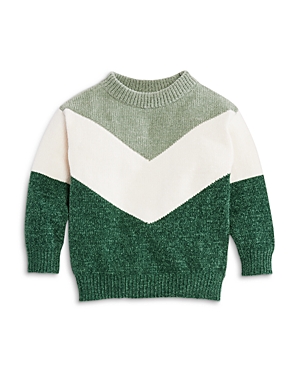 Sovereign Code Girls' Sima Chevron Color Block Sweater - Baby In Jade/dark