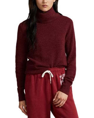 Bloomingdales red cashmere cheapest turtleneck sweater