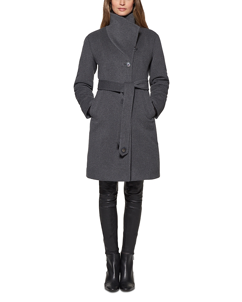 Norwegian Wool City Down Coat In Charcoal