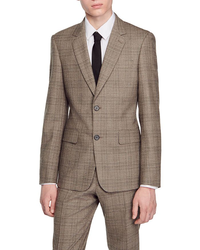 Sandro - Regular Fit Check Suit Jacket