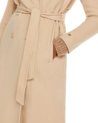 Double Breasted Ribbed Collar Coat