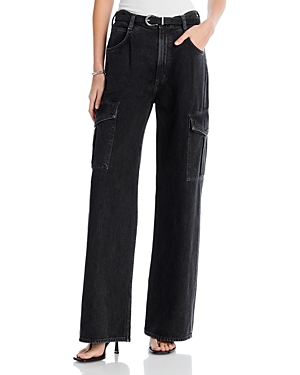 Agolde Minka High Rise Flare Cargo Jeans in Spider