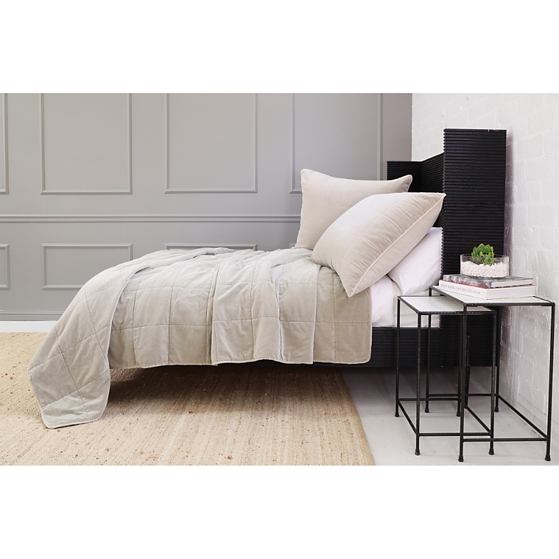 Pom Pom At Home Amsterdam Quilted Pillow & Coverlet Collection In Taupe