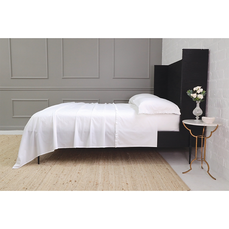 Pom Pom At Home Audrey Ruffle Sheet Set, Queen In White