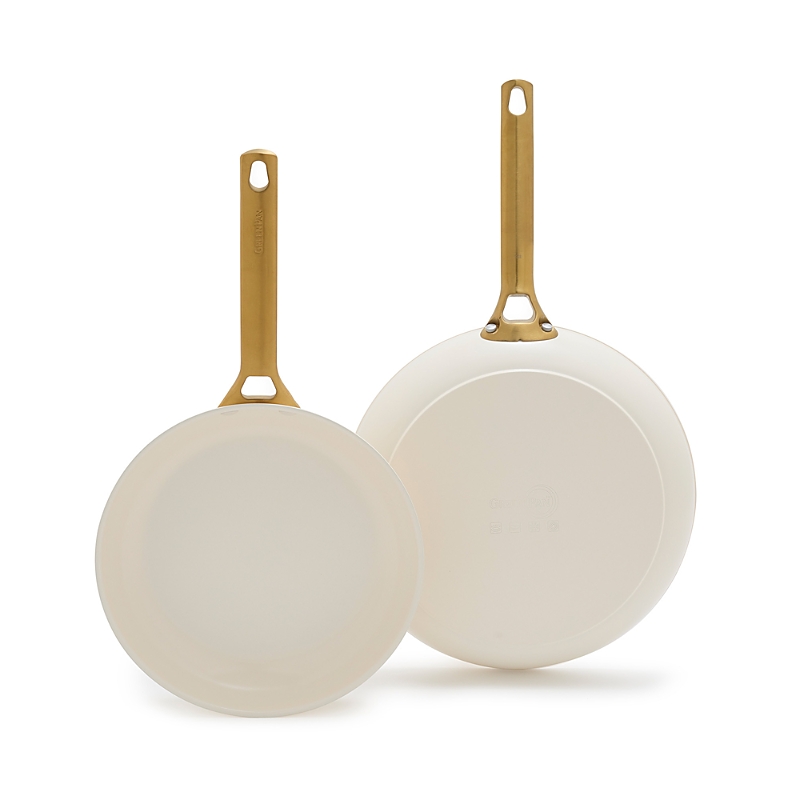 Greenpan Reserve 10 And 12 Frypan Set In Cream