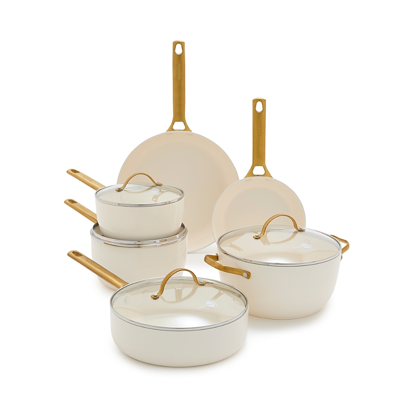 Greenpan Reserve Healthy Ceramic Nonstick Cookware, Set Of 10