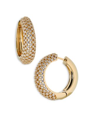 Nadri Cleo Pave Hoop Earrings