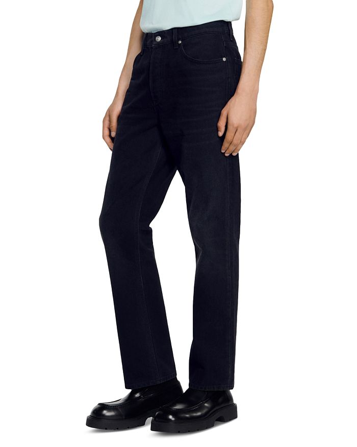 Sandro Straight Leg Jeans in Black | Bloomingdale's