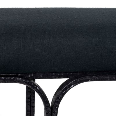 Bryn Linen Bench in Black