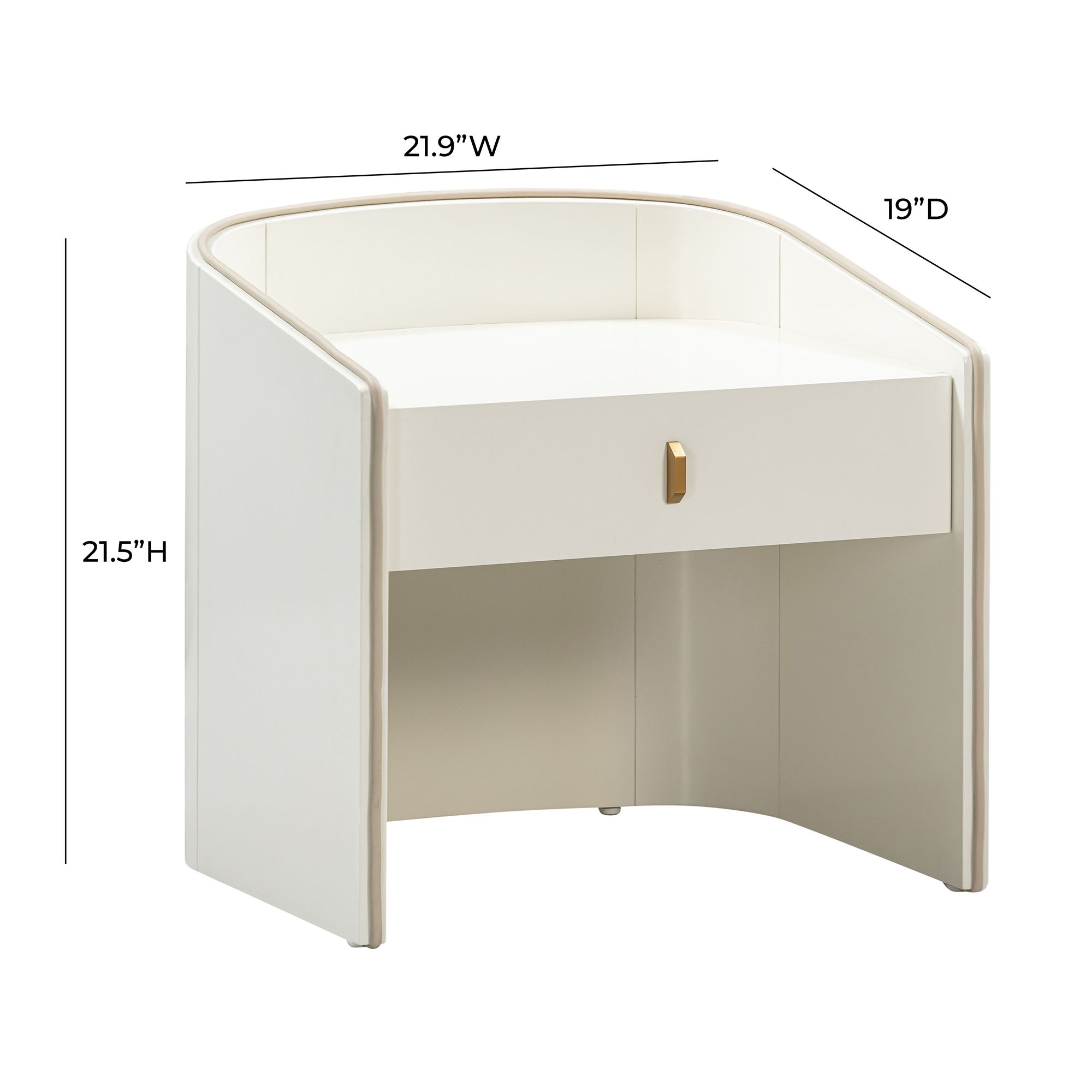 Collins Lacquer Nightstand — Image 16