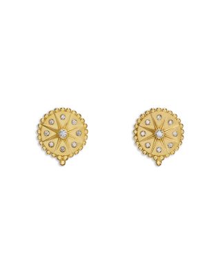 Temple St. Clair 18K Yellow Gold Diamond Orbit Star Stud Earrings