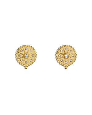 Temple St. Clair 18K Yellow Gold Diamond Orbit Star Stud Earrings