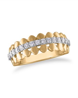 Bloomingdale's Fine Collection - Diamond Wavy Ring in 14K White & Yellow Gold, 0.48 ct. t.w.