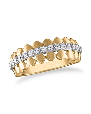 Bloomingdale's Diamond Wavy Ring In 14k White & Yellow Gold, 0.48 Ct. T.w. In Gold/white