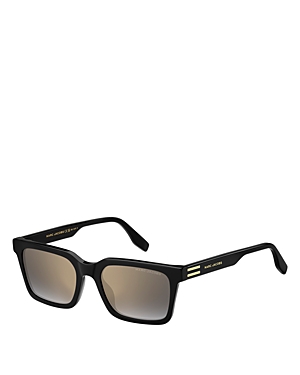 Marc Jacobs Marc Sunglasses, 53mm In Black/brown Mirrored Solid