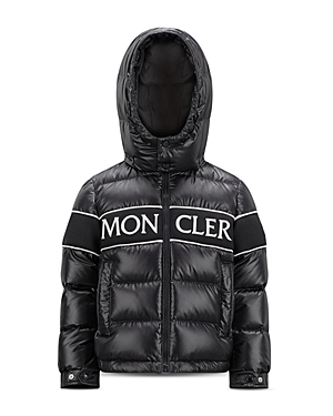 Shop Moncler Unisex Truyere Hooded Jacket - Big Kid In Navy