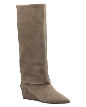 Charles David Women's Perez Suede Knee High Boots In Truffle
