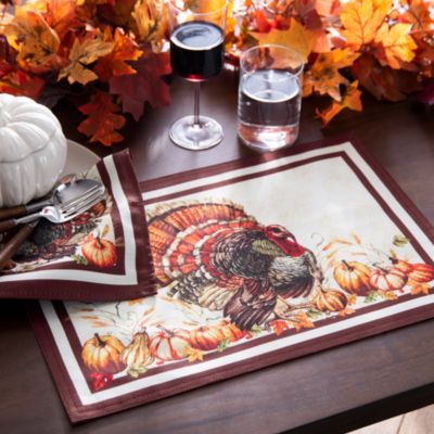 Autumn Heritage Turkey Engineered Placemats, Set of 4
