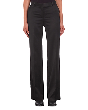 Shop The Kooples Sateen Straight Leg Pants In Black