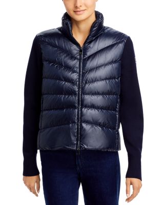 Mixed Media Wool Puffer Cardigan