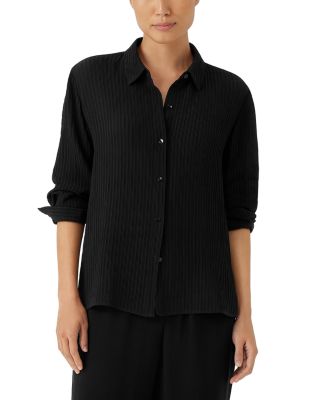 Eileen Fisher Silk Classic Collar Shirt Bloomingdale s