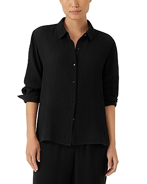 Eileen Fisher Silk Classic Collar Shirt