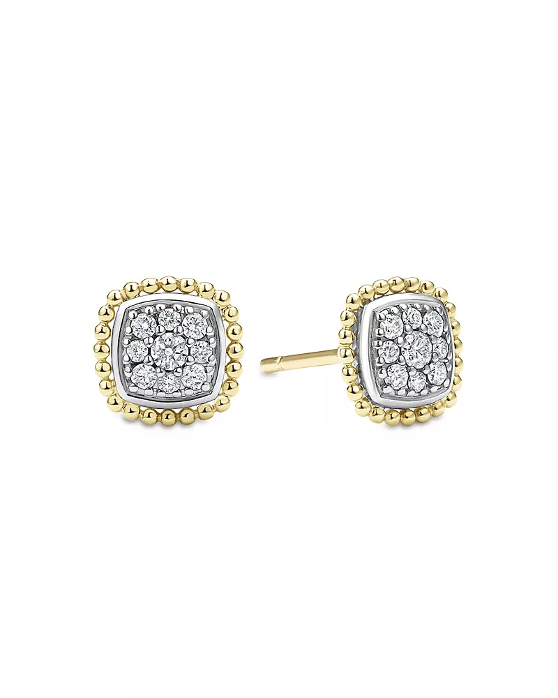 Lagos 18K Yellow Gold & Sterling Silver Rittenhouse Diamond Cluster Stud Earrings