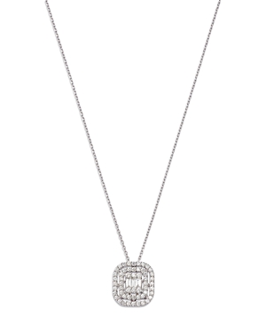 Bloomingdale's Diamond Geometric Pendant Necklace In 14k White Gold, 0.50 Ct. T.w.