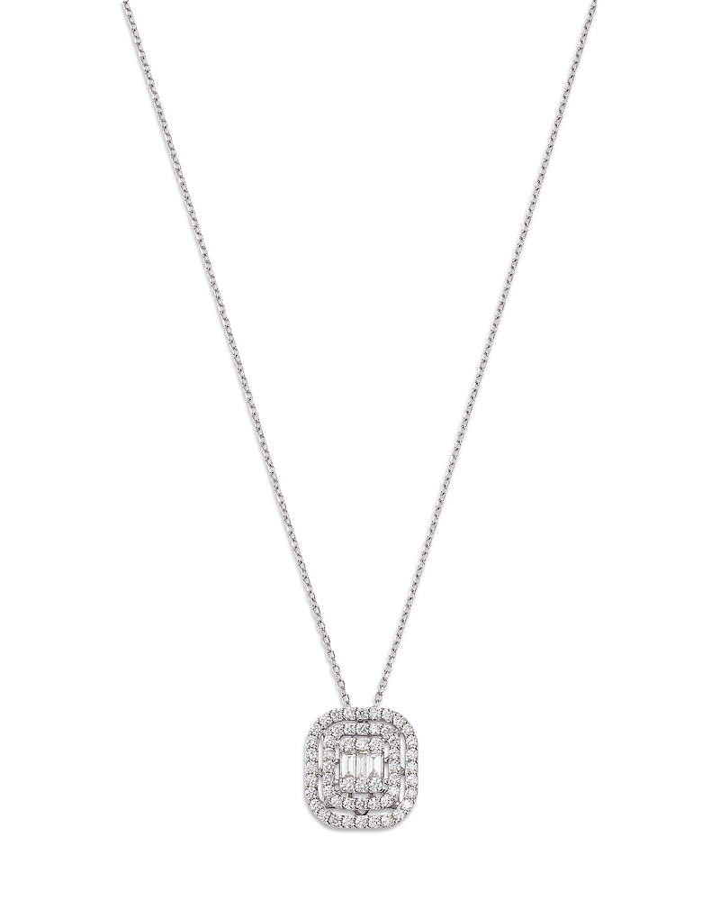 Bloomingdale's Diamond Geometric Pendant Necklace In 14k White Gold, 0.50 Ct. T. W. In White
