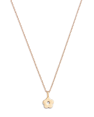 Moon & Meadow 14K Yellow Gold Flower Pendant Necklace, 18