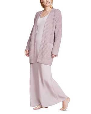 Shop Barefoot Dreams Cozychic Boucle Welt Pocket Cardigan In Deep Taupe