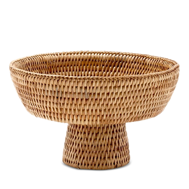 Blue Pheasant Londyn Serving Bowl In Rattan