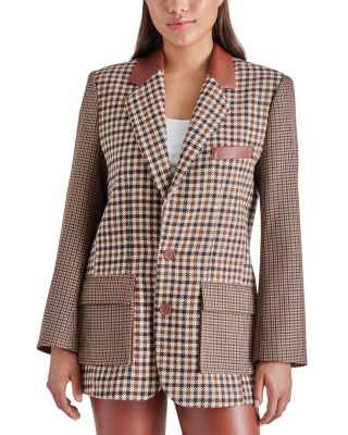 STEVE MADDEN - Carolina Mixed Plaid Blazer