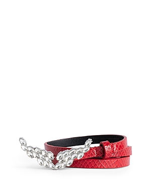 ZADIG & VOLTAIRE ROCK GLOSSY EMBOSSED LEATHER BELT