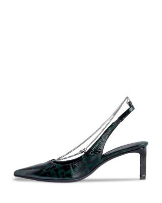 Women's First Night Pointed Toe Slingback High Heel Pumps