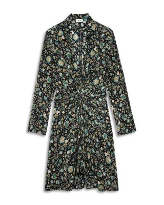 Rozo Floral Print Silk Dress
